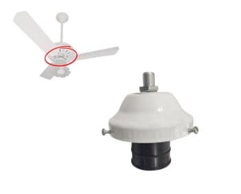 PLAFON P/LUMINARIA DE VENTILADOR DE TETO CICLONE MERIDIONAL TROPICAL EQUATORIAL - BASE/SUPORTE BRANCO C/01 SOQUETE P/01 LAMPADA -*SEM GLOBO/TULIPA
