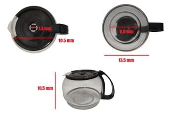 JARRA DE VIDRO P/CAFETEIRA ELÉTRICA BRITÂNIA NCF26 CB26 CAFETEIRA FAET CB-26 MONDIAL LINE BELA AROME ELECTROLUX EASY LINE ELECTROLUX VICINE 882