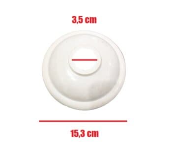CANOPLA CAPA PLASTICA DO SUPORTE DE PAREDE P/VENTILADOR VENTI-DELTA - COR BRANCA - CANOPLA PLASTICA BRANCA