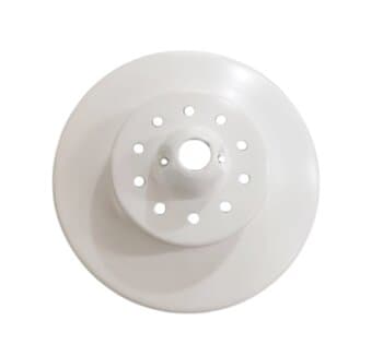 Canopla do Motor do Ventilador de Teto VOLARE - Parte Inferior Superior Branca - Diâmetro externo 22,5cm