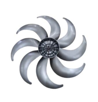 HELICE DE 40CM P/VENTILADOR BRITANIA 40CM 8P PRATA - BVT480 BVT480P - PHILCO PVT490 TURBO - E-08,0MM PML S/TRAVA TRASEIRA