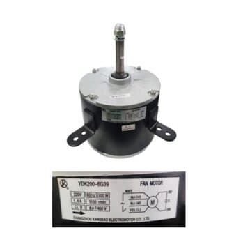 MOTOR P/CLIMATIZADOR MWM M7000 220V08,0UF 200W YDK200-6G39 1100RPM E15MM PML C/R.ESQ LADO/HÉL G/AH ANTI HORARIO - SERVE P/MEGA BRISA-MC70