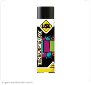 SPRAY TINTA COR PRETO BRILHANTE 350/400ML - VÁRIAS MARCAS*