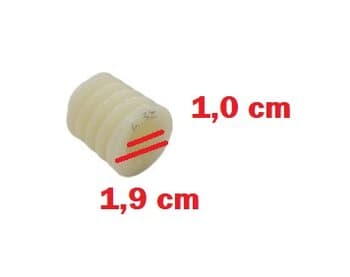 ENGRENAGEM ROSCA SEM FIM DO VENTILADOR TRON 50/60CM - ATUAL EIXO 10MM P/CAIXA MODELO ATUAL MENOR + ARREDONDADA