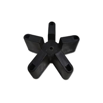 Centro da Base da Coluna Ventilador Venti-Delta 50/60cm - Parte Interna - Base do Pedestal / Coluna - Estrela Interna de 5 Pontas Plástica cor Preta