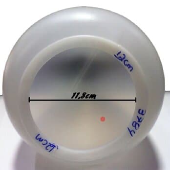 GLOBO CUPULA PLASTICA DA LUMINARIA VENTILADOR TRON BUZIOS - GLOBO BUZIOS MAX - ABERTURA INTERNA DA BOCA 11,8CM - ENCAIXE EXTERNO 12,0CM