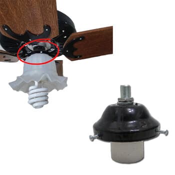 PLAFON P/LUMINÁRIA DE VENTILADOR DE TETO CICLONE MERIDIONAL TROPICAL EQUATORIAL - BASE/SUPORTE PRETO C/01 SOQUETE P/01 LAMPADA -*SEM GLOBO/TULIPA - foto 1 de 5