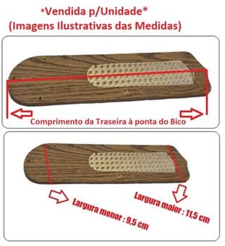 PÁ HÉLICE P/VENTILADOR IMPORTADO COR MOGNO MOD.C/TELINHA UM DOS LADOS - MEDIDAS L11,50CM C42,50CM *SALDĂO USADAS * VENDIDAS P/UNIDADE