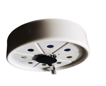 PLAFON SUPORTE PLASTICO DO GLOBO VENTILADOR VENTI-DELTA TWISTER - COR BRANCA *SUPORTE DO GLOBO TWISTER SEM SOQUETE