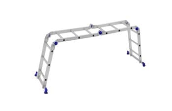ESCADA DE ALUMINIO ARTICULADA 12 DEGRAUS - F0,96 / A1,70 / E3,55CM / PESO 14KG - REAL ESCADAS MULTIFUNCIONAL 3X4 - 3 LANCES C/4 DEGRAUS