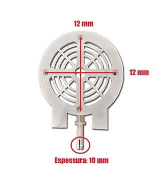 Tampa DIANTEIRA do Motor Ventilador VentNew 50/60cm - Tampa do Motor Ventilador 50/60cm Vent New VentiNew - Encaixe p/Rol 6000ZZ - Diametro 10,2cm - Cor Branco.