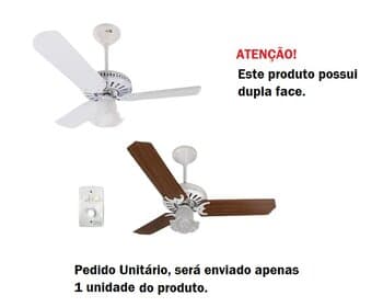VENTILADOR DE TETO VENTMAR TULIPA-1FLOR SUPER CICLONE 110V10,0UF 130W TROPICAL BRANCO 3PAS MDF DUBLE BCA/MOGNO CHAVE ROTATIVA - CONSUMO A/B