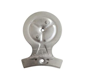 GARRA SUPORTE DE PÁ HÉLICE VENTILADOR DE TETO ARGE/LOREN SID COR ZINCADA - GARRA C/1-FURO - *VENDIDA P/UNIDADE *SEM ARRUELA DE BAIXO