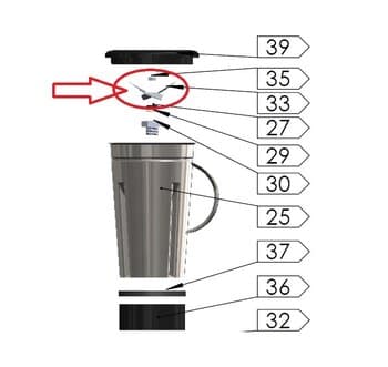 CONJUNTO DE LÂMINAS P/LIQUIDIFICADOR JL COLOMBO 02,0LT 03,5LT E 04,0LT BAIXA ROTAÇĂO - HÉLICE DO LIQ BR DE 2L 3,5L E 4LITROS - FACAS DE INOX - foto 1 de 5