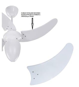 PÁ HÉLICE P/VENTILADOR DE TETO TRON - PLÁSTICA BRANCA FACĂO *VENDIDA P/UNIDADE - AURA BÚZIOS MAX/MAX SL MAX LED CLEAN CHANCELER - ORIGINAL BRANCA