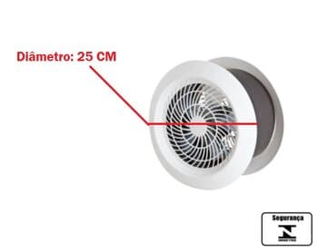 EXAUSTOR DE 25CM VENTISOL 110V VAZAO 00685M3/H 1450RPM LINHA PREMIUM COR BRANCA - VENTILADOR AXIAL RESIDENCIAL P/COZINHA