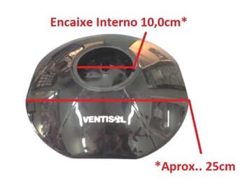 Suporte Base da Coluna do Ventilador de Mesa Ventisol 30/40cm cor Preta - Base Mesa Turbo 50cm cor Preta c/Impressăo - foto 1 de 4