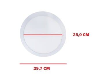 LUMINÁRIA PLAFON PAINEL LED EMBUTIR RD29,5CM P/VENTILADOR DE TETO VENTI-DELTA TORNADO - 24W6500KBIV BRANCA B/BRANCA + SUPORTE - ORIGINAL
