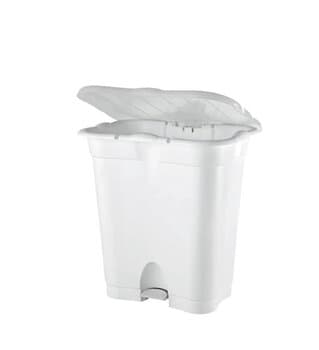Cesto para Saco de Lixo 050Litros - Lixeira Tritec c/Pedal 50l (C50x L39x A53cm) Branca Tritec Ref 1047