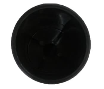 CARENA ACABAMENTO DA HASTE TUBO PLÁSTICO COR PRETA - P/VENTILADOR DE TETO LOREN SID - KIT C/2PEÇAS QUE SE ENCAIXAM - foto 1 de 3