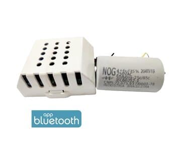 MÓDULO RECEPTOR P/CONTROLE REMOTO VENTILADOR ALISEU 110V10,0UF BLUETOOTH - DUO GEO INSPIRE JET NANO SLIM SMART TRADICIONAL WAVE - P/KIT IC55-110V CAP.4,0+6,0UF - foto 1 de 5