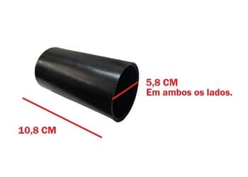 CARENA ACABAMENTO DA HASTE TUBO PLÁSTICO COR PRETA - P/VENTILADOR DE TETO VENTI-DELTA - KIT C/2PEÇAS QUE SE ENCAIXAM