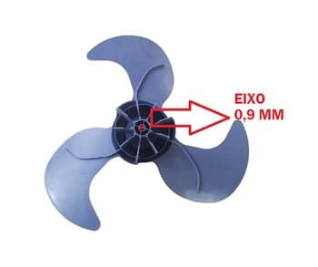 HELICE DE 40CM P/VENTILADOR ARNO 40CM 3PAS AZUL - E08,0MM TRAVA CRUZETA S/TRAVA TRASEIRA - VERSATILE VE40 3PAS