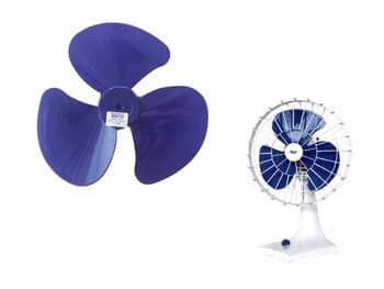 HELICE DE 30CM P/VENTILADOR FAET CANO CURTO 30CM 3PAS AZUL - E-08,0MM PONTA MEIA LUA - MONDIAL 30CM