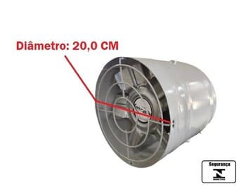 EXAUSTOR DE 20CM VENT AIR BIV BAIXA ROTAÇĂO-1750RPM ALTA VAZAO-00660M3/H - P/CHURRASQUEIRAS COIFAS CABINE DE PINTURA - LINHA PESADA