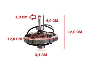 ESTATOR BOBINADO MOTOR VENTILADOR TETO LOREN SID M3 110V - MODELOS M3 - USAR C/CAP.08,5UF* - foto 1 de 7