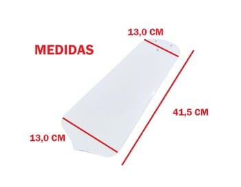 PÁ HÉLICE P/VENTILADOR DE TETO LOREN SID LUMI M1 M2 - MDF RETA BRANCA - *VENDA P/UNIDADE - ESP.3,0MM L13,0XC41,0CM P/GARRA MAIOR C/3 FUROS - foto 1 de 4