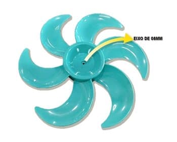 HELICE DE 40CM P/VENTILADOR ARNO 40CM 6PAS VERDE - HELICE ARNO VE40 VR40 - FURO 08,0MM TRAVA CRUZETA D-40CM