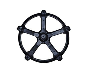 SUPORTE BASE REDONDA P/COLUNA VENTILADOR LOREN SID 30/40CM - PLASTICA COR PRETA - ENCAIXE P/COLUNAS DE 35MM E3,5CM