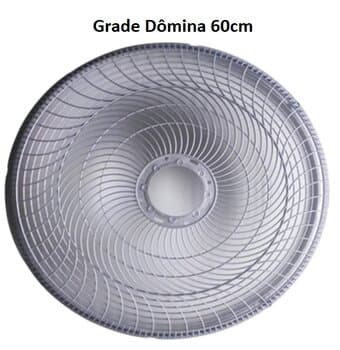 GRADE P/VENTILADOR 60CM DOMINA PL PRATA 6 OU 8PÁS COLUNA OU PAREDE - SERVE P/DIANTEIRA OU TRASEIRA - *VENDIDA P/UNIDADE