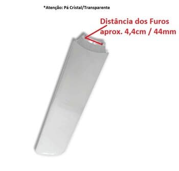 PÁ HÉLICE P/VENTILADOR DE TETO ALISEU ALISCLEAN - PLÁSTICA COR CRISTAL/TRANSPARENTE C/GARRA INJETADA - *VENDIDA P/UNIDADE