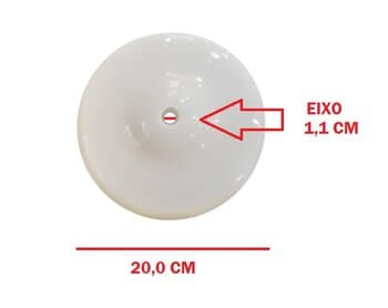 Tampa do Motor Ventilador TRON Buzios Max cor Branca - Plafon de Acabamento 20cm para Ventilador Sem Luminária - Ŕrea Gourmet