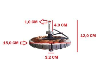 Estator Bobinado Motor Ventilador Teto Loren Sid 220V04,0uF Motor M1 Anel Maior c/2-Rolamentos 6201zz - Eixo Vazado com Rosca p/Luminária - foto 1 de 6
