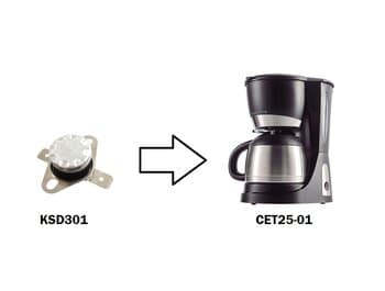 TERMO FUSIVEL CAFETEIRA VENTISOL AGRATTO 127V CET25-01 - KSD301 10A-250V 125C