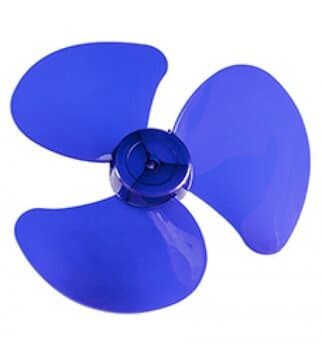 HELICE DE 30CM P/VENTILADOR MONDIAL 3PAS COR AZUL - ENCAIXE PONTA REDONDA E-08,0MM SEM TRAVA TRASEIRA - MONDIAL LINE - MALLORY LINE