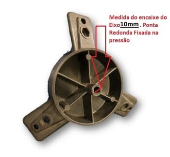 CENTRO DE HELICE DO VENTILADOR TRON 50/60CM COR PRETA - ENCAIXE 10,0MM PARA VENTILADOR DE PAREDE, COLUNA/PEDESTAL OU MESA