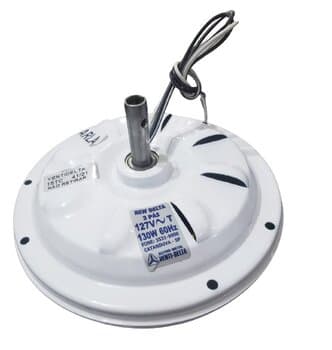 MOTOR P/VENTILADOR DE TETO VENTI-DELTA 110V NEW LIGHT COR BRANCA 3PAS - MOTOR C/ROSCA P/LUMINARIA - USAR C/CAP. 07,5UF - foto 1 de 2