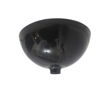CANOPLA PLÁSTICA SUPERIOR P/VENTILADOR DE TETO VENTISOL COR PRETA - DIÂMETRO EXTERNO SUPERIOR 14CM - ENCAIXE EM HASTE 1,8CM