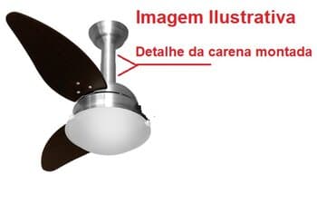 CARENA ACABAMENTO DA HASTE TUBO PLÁSTICO COR ALUMÍNIO/PRATA - P/VENTILADOR DE TETO VENTI-DELTA - KIT C/2PEÇAS QUE SE ENCAIXAM - foto 1 de 4