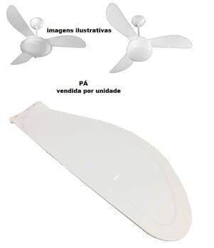PA HELICE P/VENTILADOR DE TETO VENTISOL SUNNY FENIX INVERTER -*VENDIDA P/UNIDADE - PLÁSTICA BRANCA PA0374 MODELO + FINA