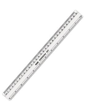 Régua Escolar em PVC Transparente 30cm CIS 621B