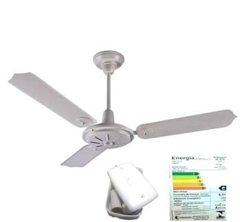 VENTILADOR DE TETO ARGE COMERCIAL CLASSIC 220V04,0UF 135W CINZA 3PÁS METAL CHAVE 1T LDR C/REV 60HZ - SEM LUMINARIA P/AREA GOURMET