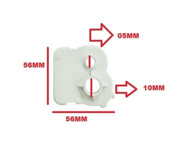 Tampa da caixa de engrenagem dos ventiladores de teto modelo ORBITAL da marca LOREN SID, cor branca.