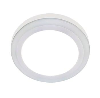 LUMINÁRIA PLAFON PAINEL LED SOBREPOR RD24,5CM P/VENTILADOR DE TETO - 06W3000K 18W6500K 3TONS (BORDA-AMA CENTRO-BRANCA) B/BRANCA - AUTOVOLTS