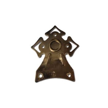 GARRA P/VENTILADOR VENTI-DELTA MOTOR MAIOR - COR OURO VELHO 3-TRIANGULOS GRANDE - *VENDIDA P/UNIDADE - SUP. DAS PAS FUROS 5,0CM - TORNADO / RIOPRELUSTRES