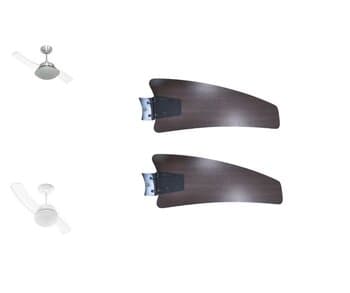 PÁ HÉLICE P/VENTILADOR DE TETO PRIMAVERA EVOLUTION DELTA SUBLIME - KIT C/02 PAS MDF BOEING COR TABACO C/SUPORTES/ PARAFUSOS E/PORCAS - JOGO C/2PÁS